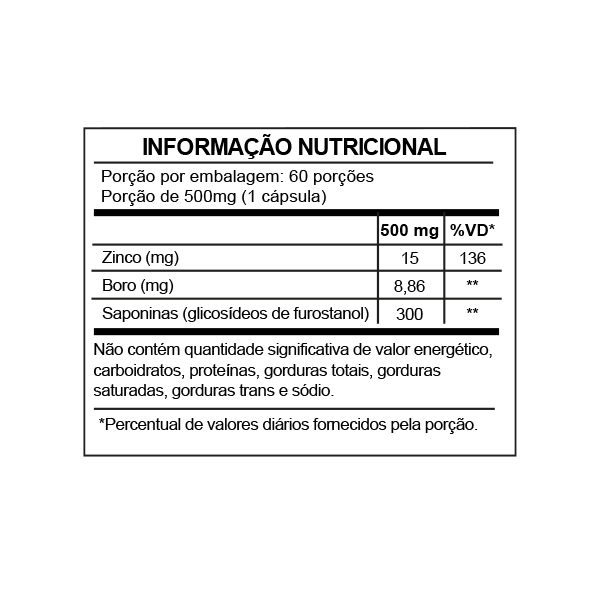 Feno Grego + Boro + Zinco c/ 60 VEG CAPS - PERFORMME